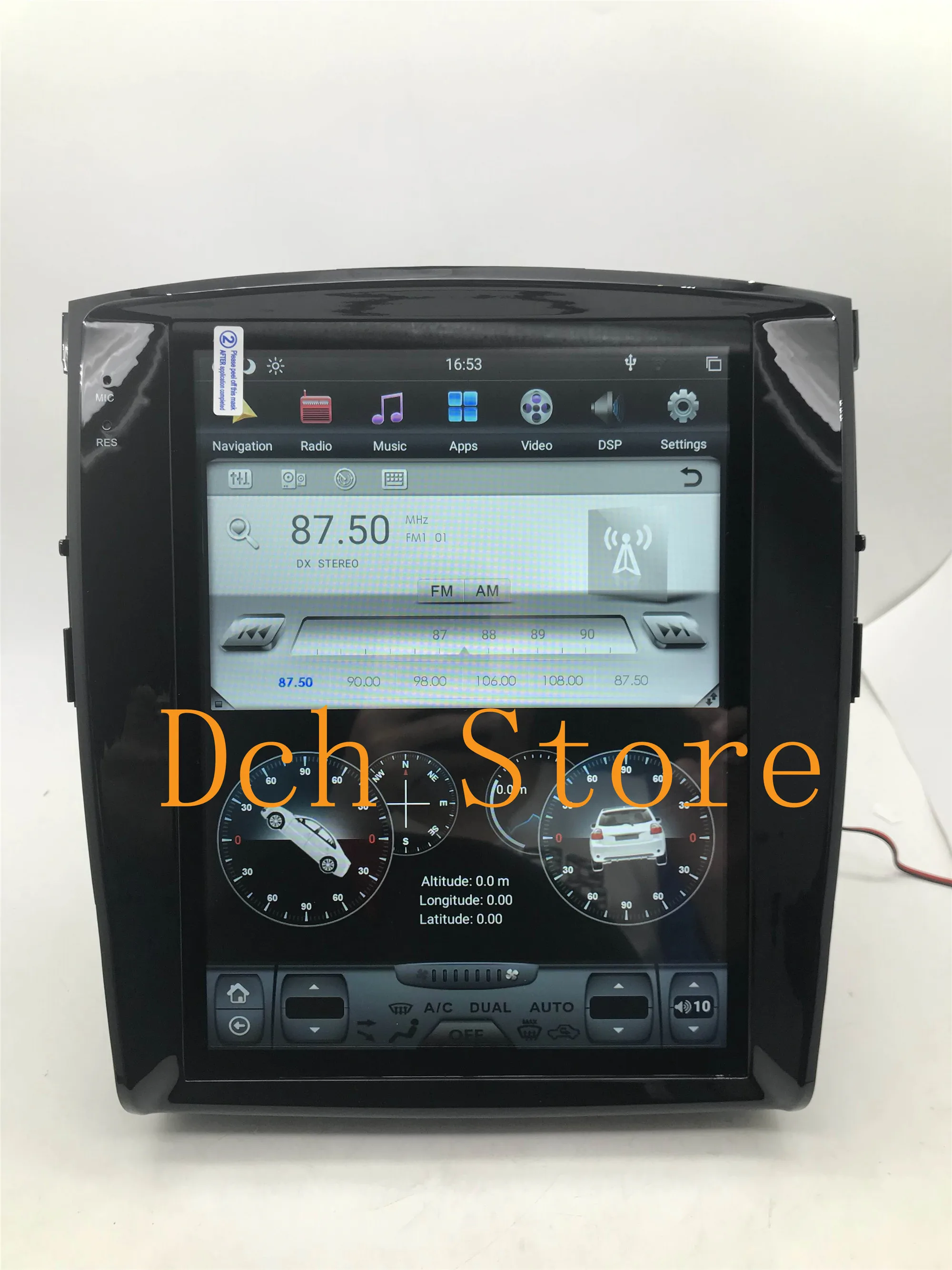 Автомобильный DVD плеер с GPS плеером 12 1 ''Tesla Style Android 9 0 PX6 CARPLAY для MITSUBISHI pajero V97 V93 V98