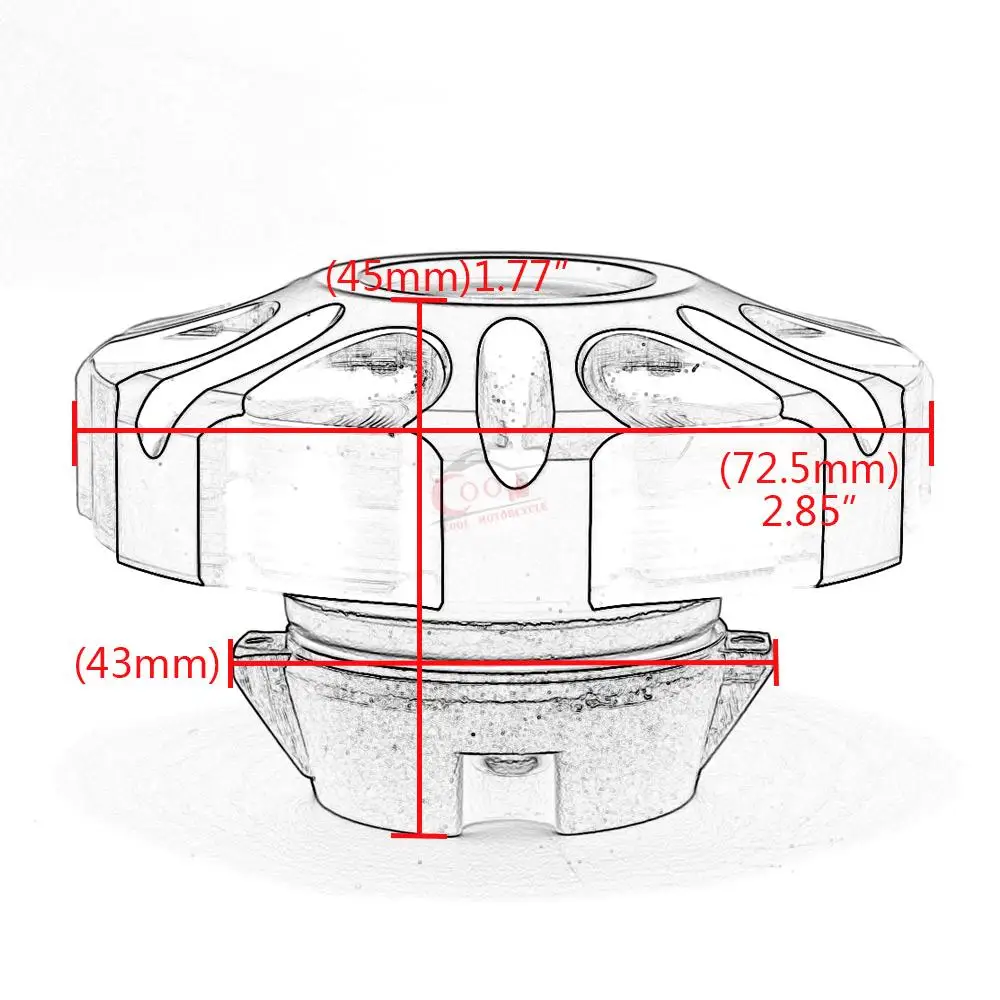 

Motorcycle Silver Fuel Tank Cap Decorative Oil Cap Fuel Gas Tank Cover For Harley Street 750 500 2015-2019 2016 2017 2018