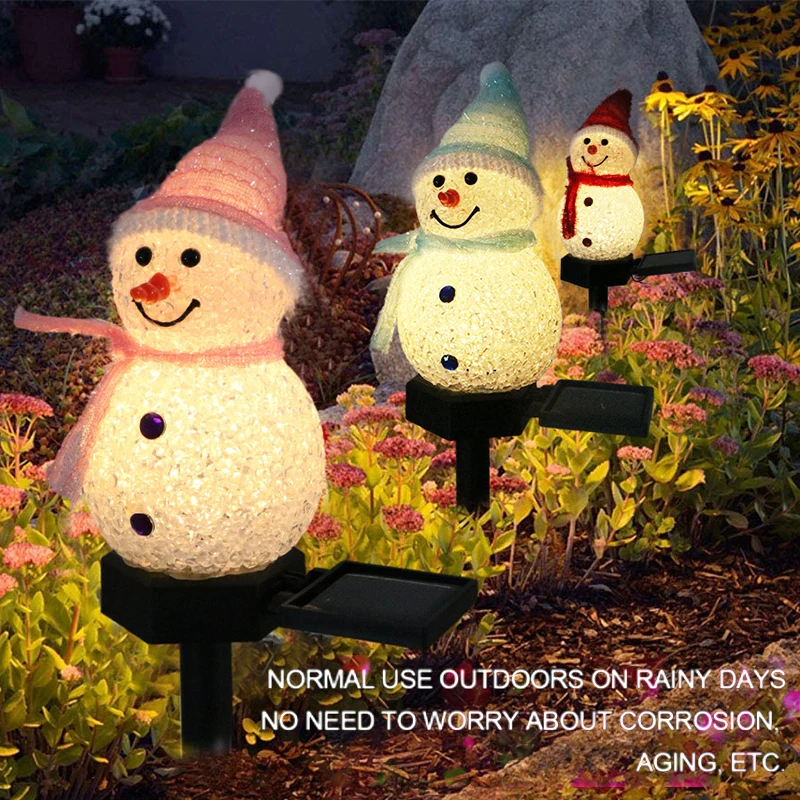 Outdoor Snowman Solar Led Light Fairy Lights Xmas Series Cartoon Christmas Lawn Lamp Garden Decoration New Year | Лампы и освещение