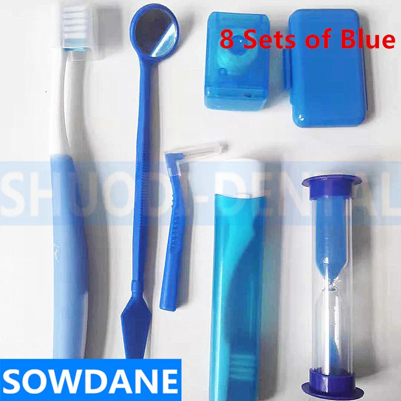 8 комплектов зубная щетка зеркало для рта межзубная нить инструмент чистки