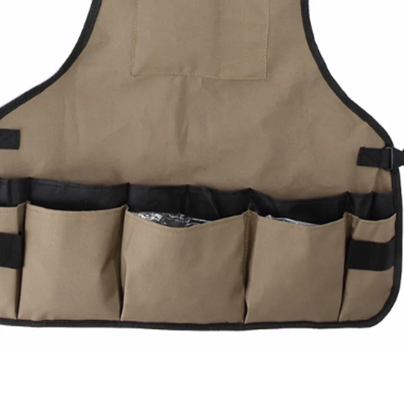 

Canvas Multifunctional Tool Apron Thick Waterproof and Wear-Resistant Garden Tool Clothing