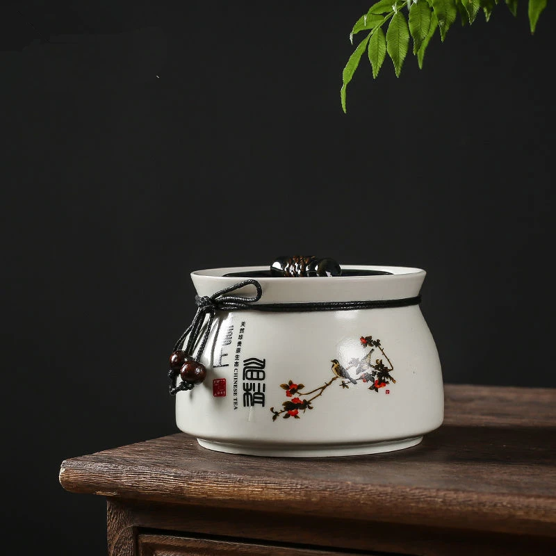 Tea Jar Ceramic China Traditional Home Storage Cans Box Moistureproof Tank Seal Small Things | Дом и сад