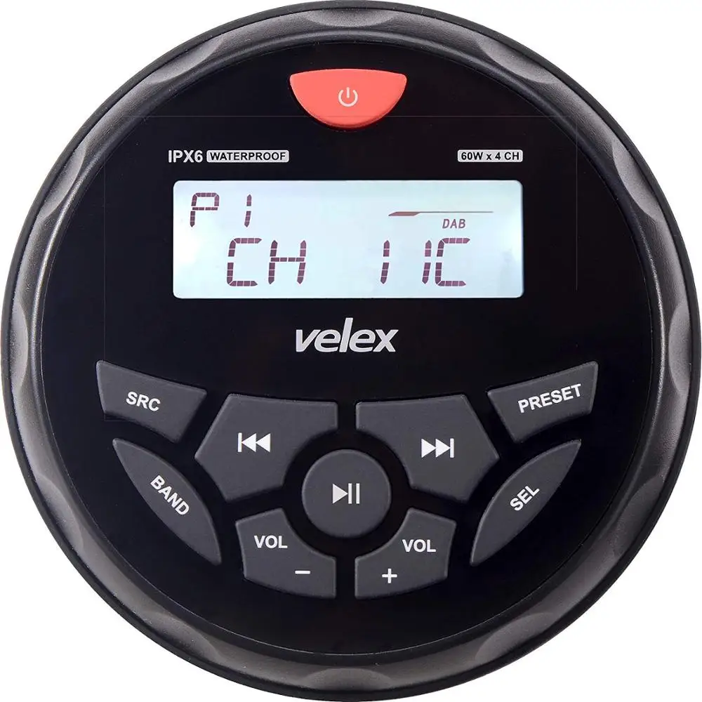 Водонепроницаемый морской стереоприемник с Bluetooth и mp3 плеером AM/FM радио USB для