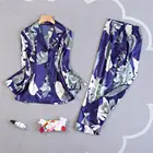 Пижамный комплект женский с длинным рукавом, комплект одежды для сна, ночная рубашка, халат, халат, банная одежда, большие размеры 5XL, на осень