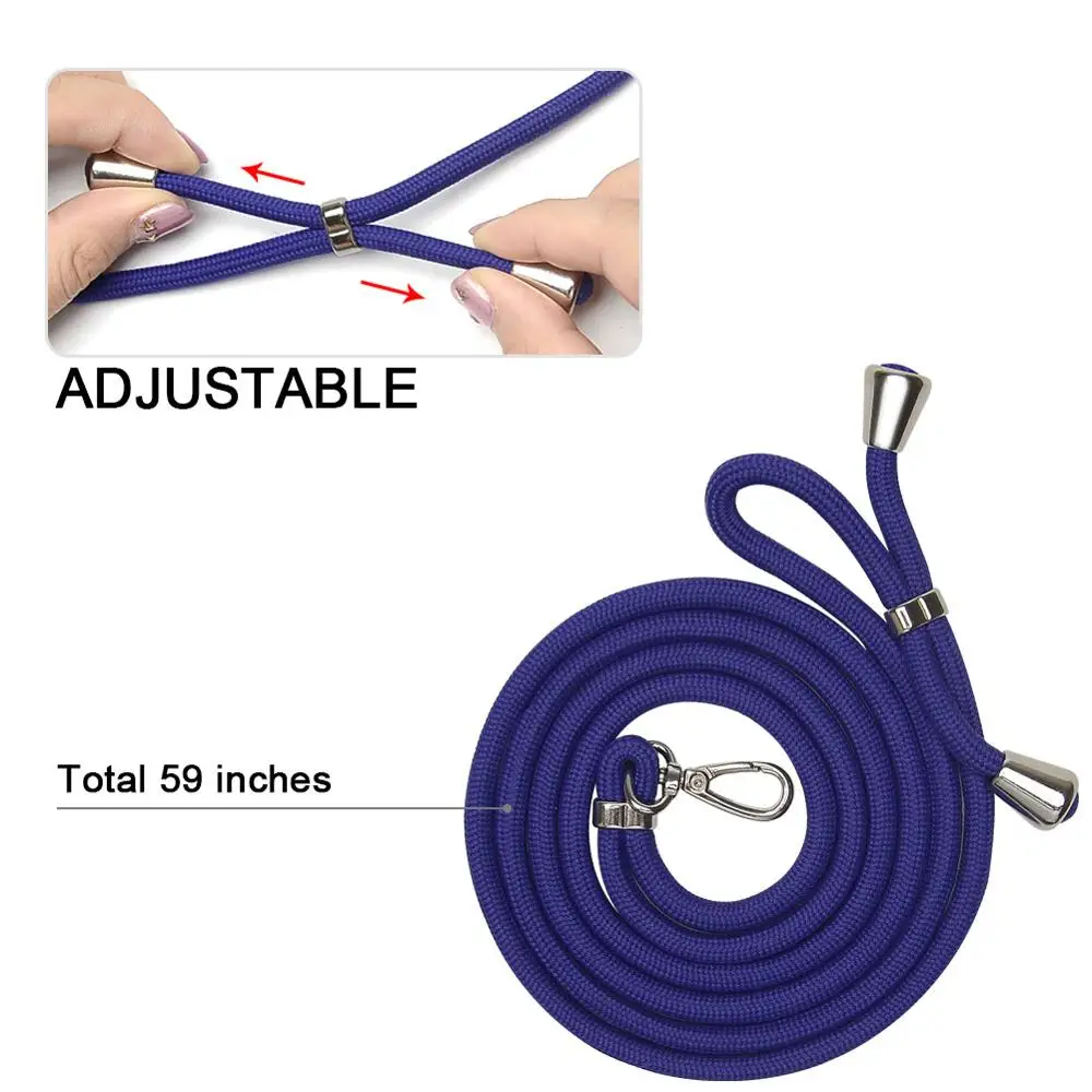 Phone Necklace Lanyard with 360° Ring Holder Nylon Adjustable None Strap Case Cover Card Portable Mobile String | Мобильные