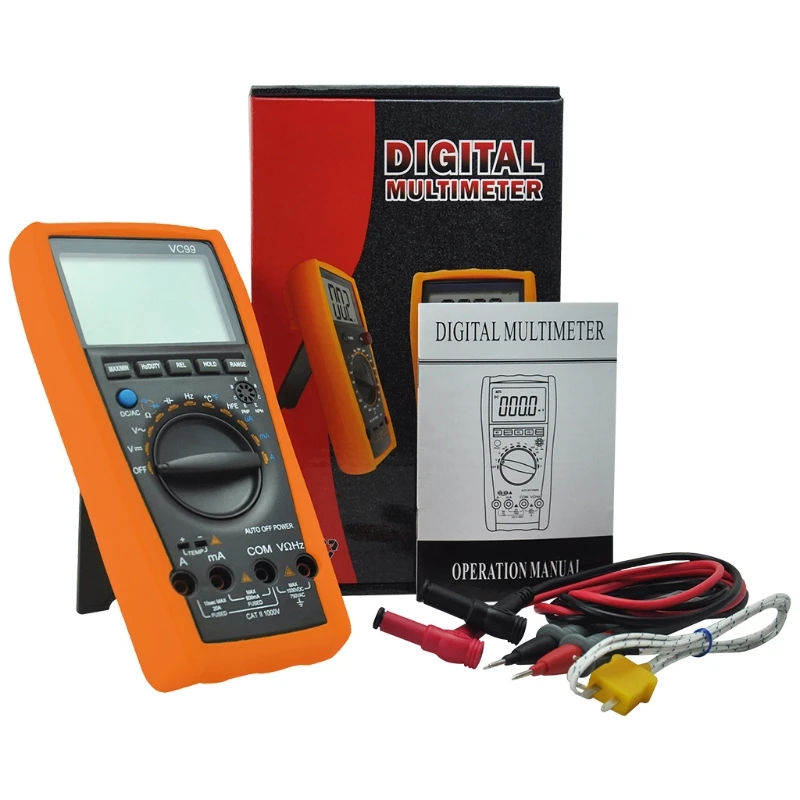 

VC99 Auto Range Digital Multimeter 1000V 20A DC AC Voltage Current Diode Tester Y4QC