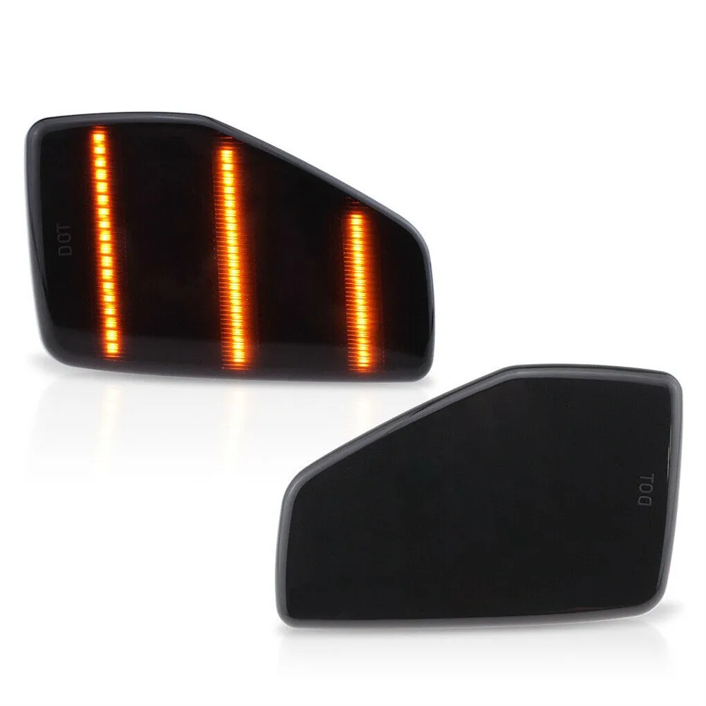 

Led Fender Side Marker Lamps Car 12V 2pcs 2x ABS+PC Lens Amber LensLight