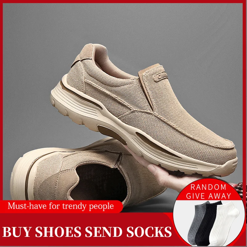 

2021 Hot Men Canvas Shoes Khaki Gray Young Casual Shoes For Boy Fashion Canvas Walking Men Shoe Non-Slip Mens Designer Sneakers