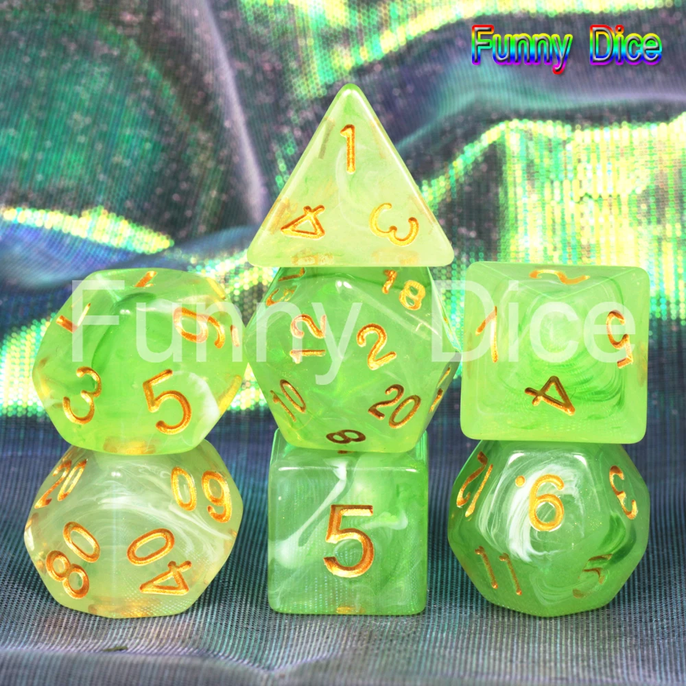 Новое поступление! Игральные кости многогранная Туманность 7 игра DnD D4 D6 D8 D10 D12 D20