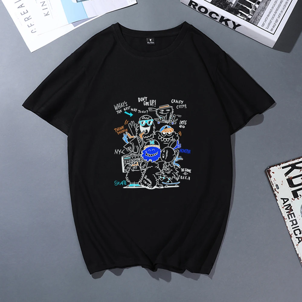 

Harajuku T Shirt Women Ullzang T Shirt Cartoon Aesthetic Funny T Shirt 90s Top Camisetas Mujer Novel Funny Graphic T Shirts