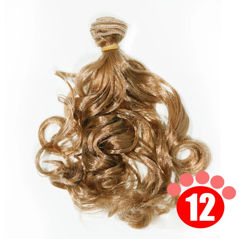 Msiredoll-pelucas rizadas de imitaci&oacute;n de mohair, postizo de 15cm para mu&ntilde;eca 1/3 BJD/SD, t&iacute;o Blyth, DIY, mu&ntilde;eca de pelo suave de seda de leche Fapai-4