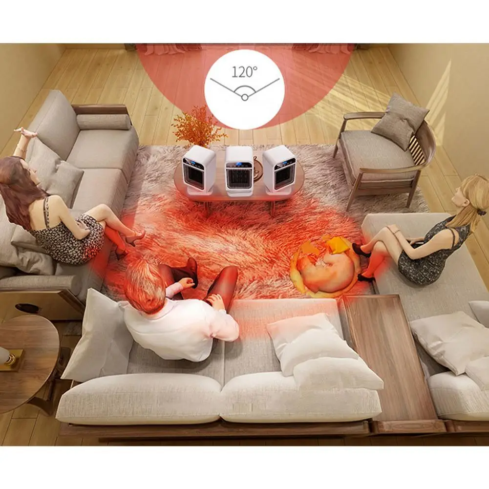 

1500W/1100W Electric Space Heater 1S Ultra-fast Heating Shaking Lightweight Portable Head Energy Saving Indoor 220V Warmer