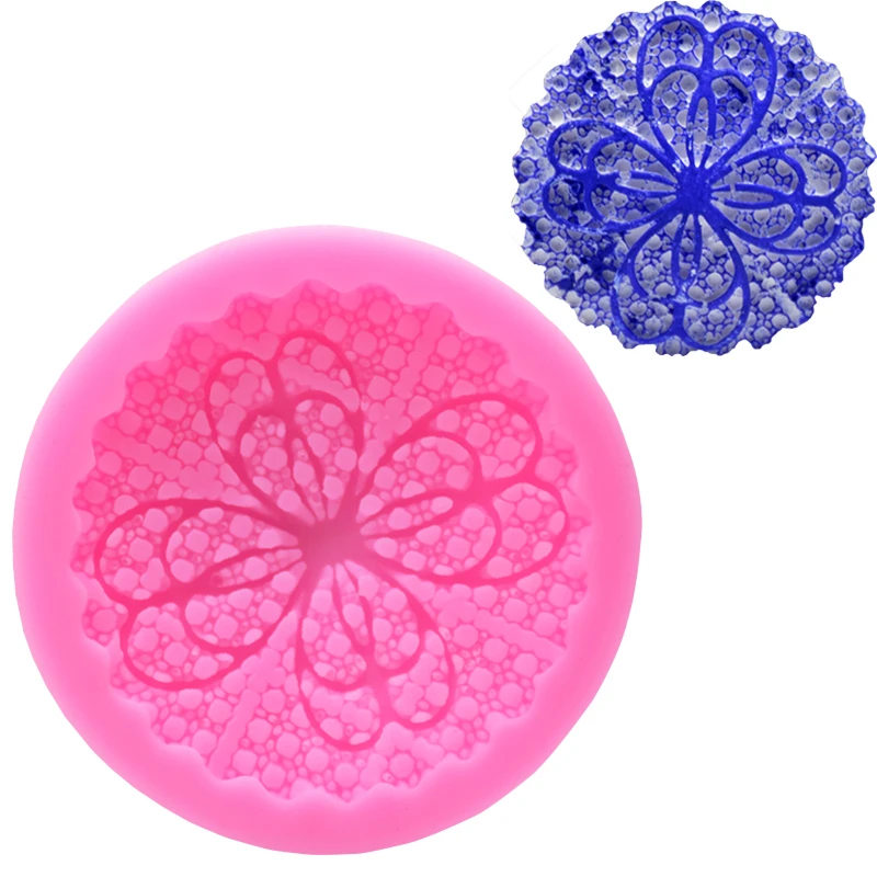 Новая розовая кружевная силиконовая форма четырехлистный клевер узор