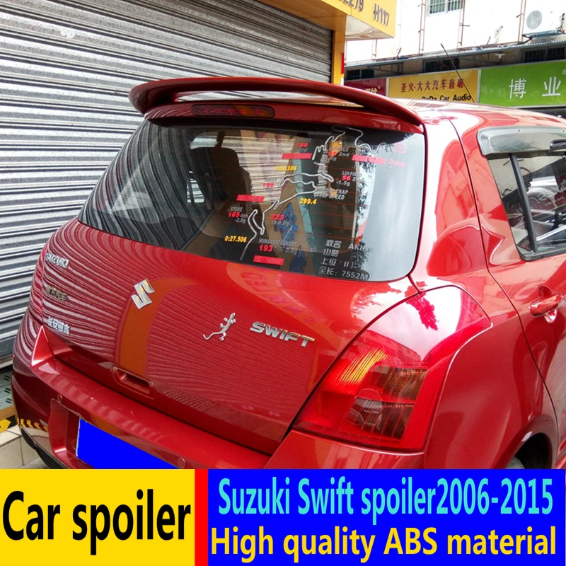 Для Suzuki Swift спойлер 2006-2015 высокое качество ABS Материал автомобильное заднее крыло