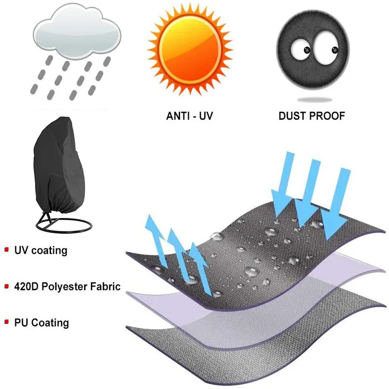 Открытый качели яичная скорлупа стул пылезащитный чехол сад переплетение висит