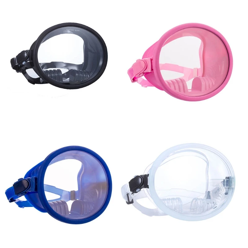 

Classic Oval Dive Mask-Silicone Comfort Fit - Fog Free Tempered Glass Lens-Snorkeling & Spearfishing-Retro Single Lens