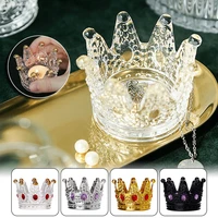 universal car ashtray crystal glass diamond crown creative jewelry storage dish ornament auto interior decorative ash tray