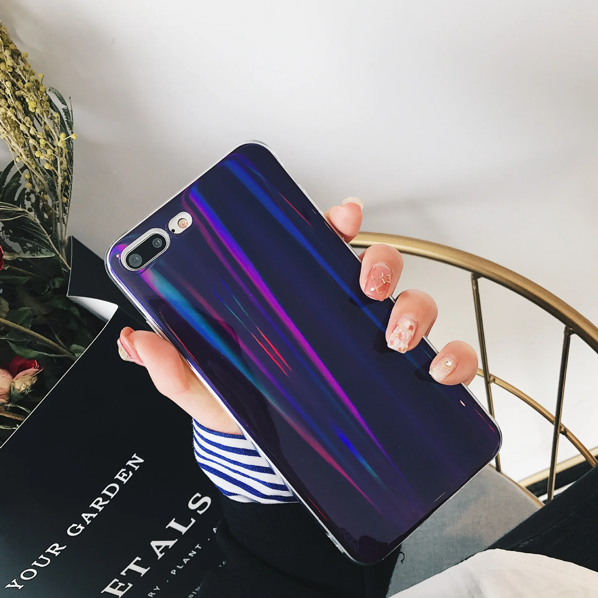 Чехол для телефона Laser Blue Future Universe Supper Cool чехол Apple 7/8-plus/X XS MAX Iphone Аксессуары