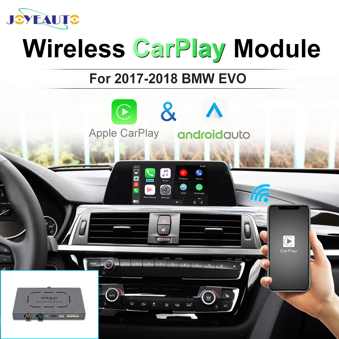 구매 JoyeAuto-카플레이 인터페이스, BMW EVO F20 F30 F21 F22 G30 G38 6.5 8.8 인치 Idrive5 무선 애플 카플레이 모듈 안드로이드 자동