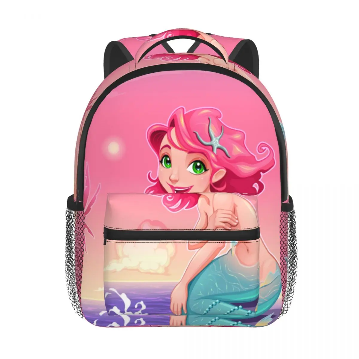 Mermaid Near Shore Kids Backpack Toddler School Bag Kindergarten Mochila for Boys Girls 2-5 Years