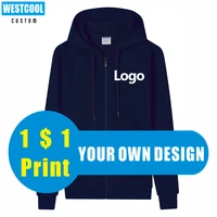 thick zipper hoodie custom logo jacket printed personal design text picture autumn winter sweater shirt embroidery westcool