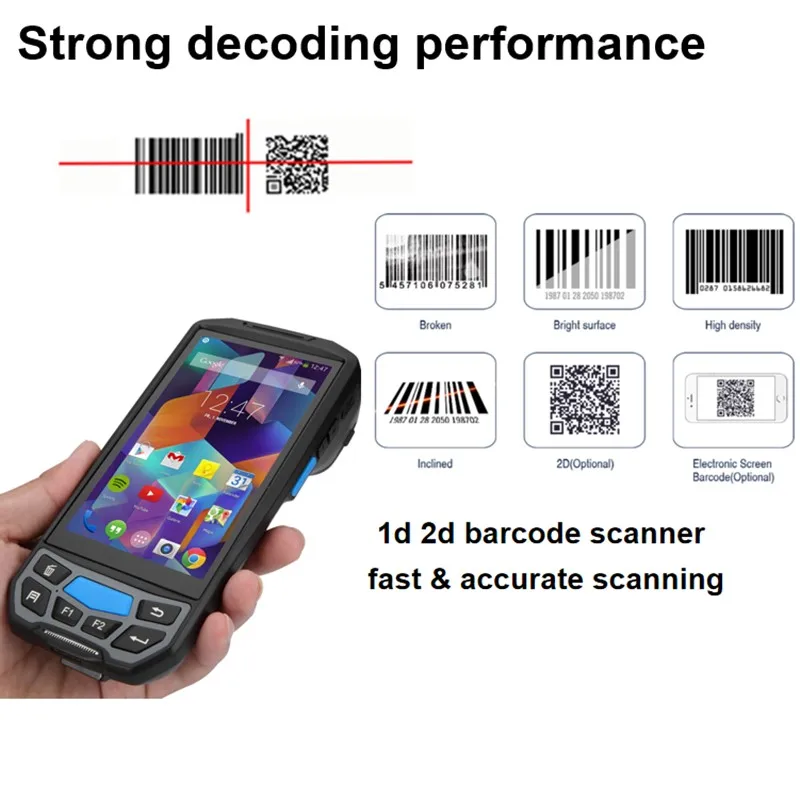 Можно крепить любые приспособления: PDA штрих-код 1D 2D QR код ридер 4G Wi-Fi коврик для
