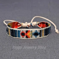 bohemian bracelet retro handmade embroidery braided rope colorful lucky amulet for men and women to send friends jewelry
