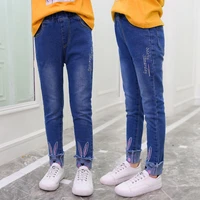 rabbit baby spring autumn jeans pants for boys girls children kids trousers clothing high quality teenagers 2021