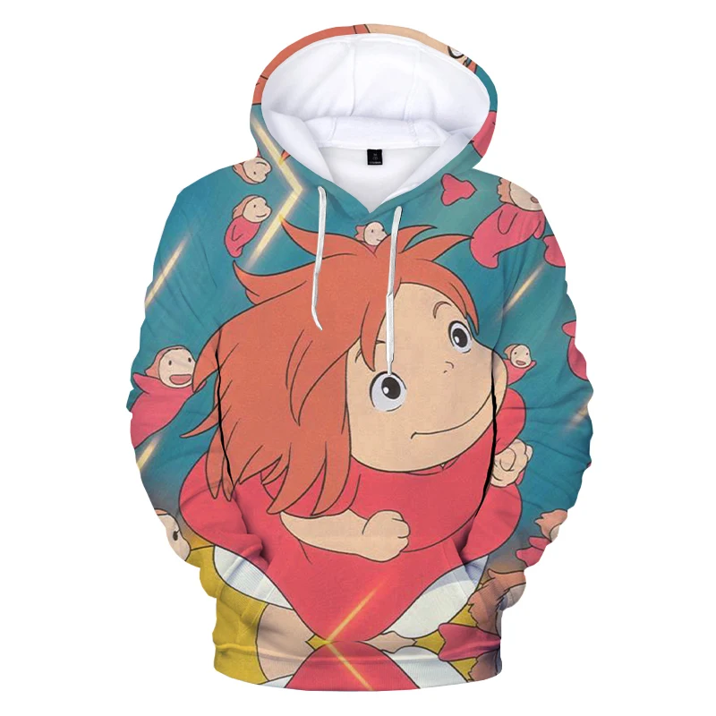 

Anime Ponyo on the Cliff 3D Print Hoodie Sweatshirts Streetwear Cartoon Hoodies Men Women Fashion Cool Pullover