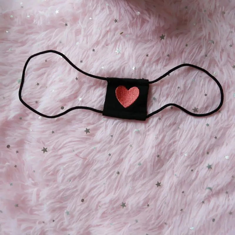 

Women Anime Cosplay Costume Eyeshade Heart Embroidery Single Eye Mask Blindfold PXPB