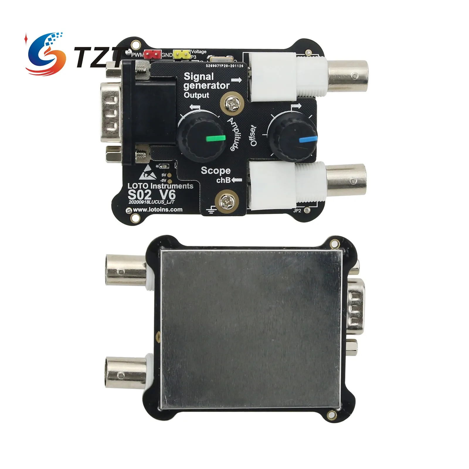 TZT 3 в 1 USB ПК виртуальный цифровой осциллограф 2CH 20M полоса пропускания 50MSa/s +