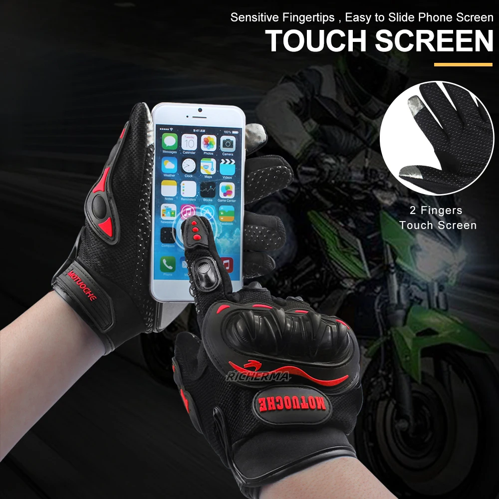 Летние спортивные перчатки для мотокросса с сенсорным экраном мотоциклетные