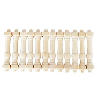 12pcs diy spindles balusters wooden dollhouse miniature 112 scale stair railing decoration toys