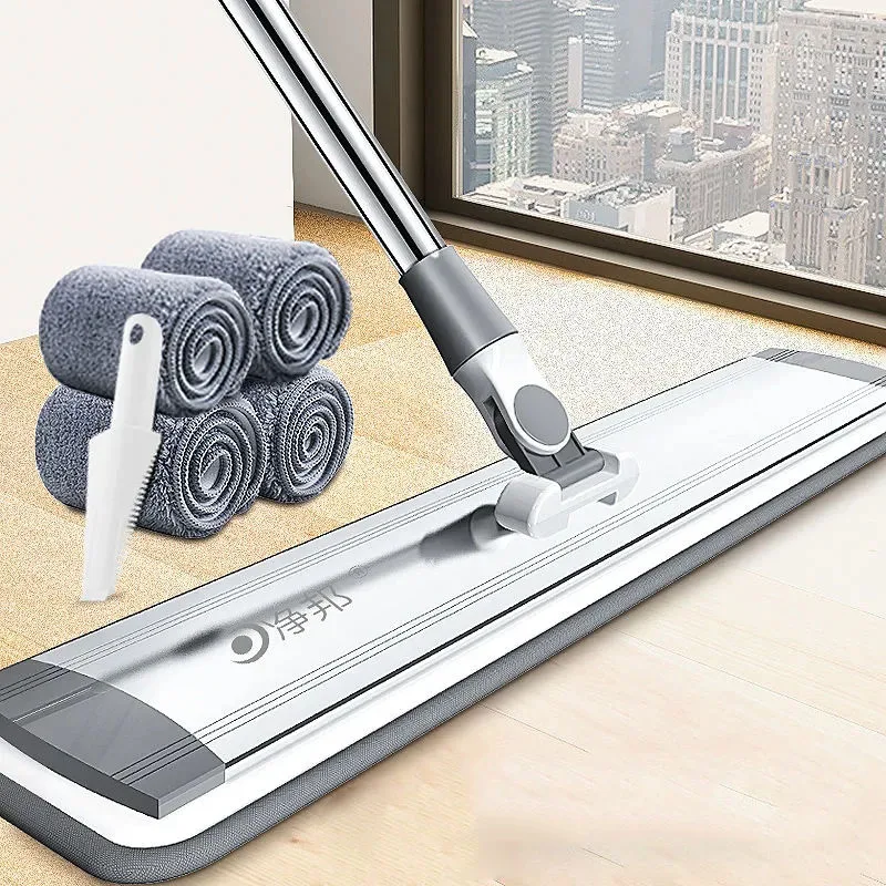 

Плоская Швабра из нержавеющей стали, швабра из алюминиевого сплава для ручной мойки, домашняя Швабра для керамической плитки, вращающаяся Ш...