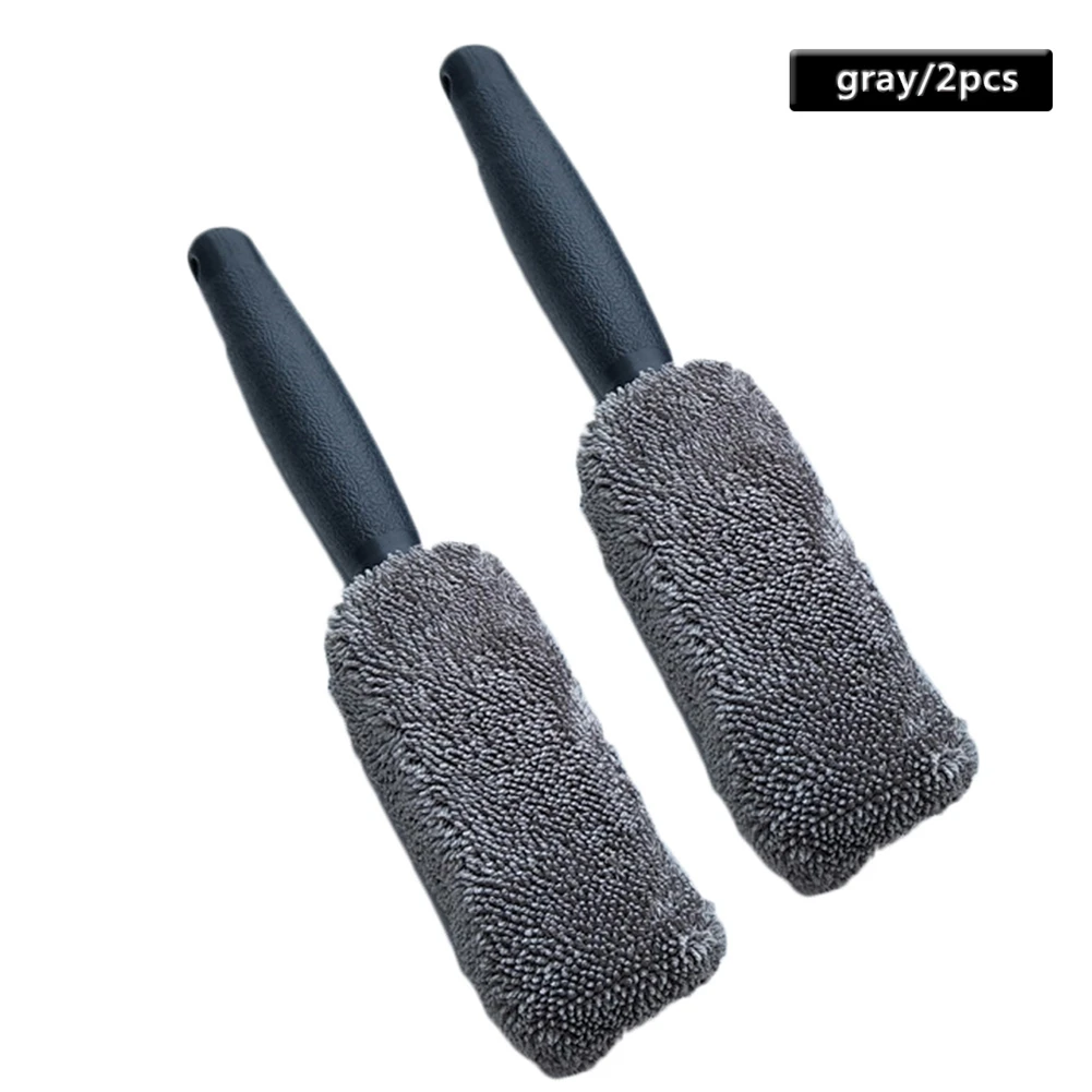 

2PCS Microfiber Universal Portable Wheel Car cleaning brush For Tire Brush Car accessories Car Cleaning Tool Car Wash Brush