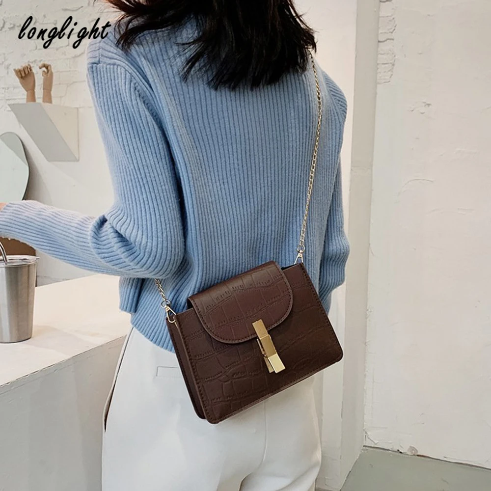 Женская сумка мессенджер в стиле преппи винтажная элегантная дамская сумочка на