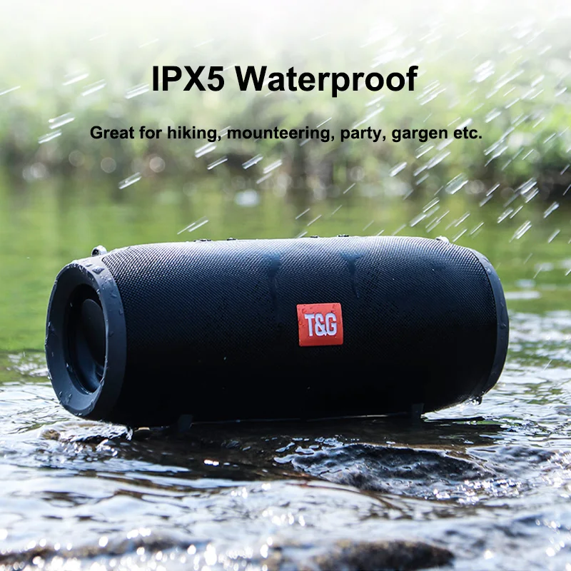 Portable Bluetooth Speaker High Power Waterproof Column Super Bass Stereo For Computer PC Speakers With FM Radio BT AUX TF USB