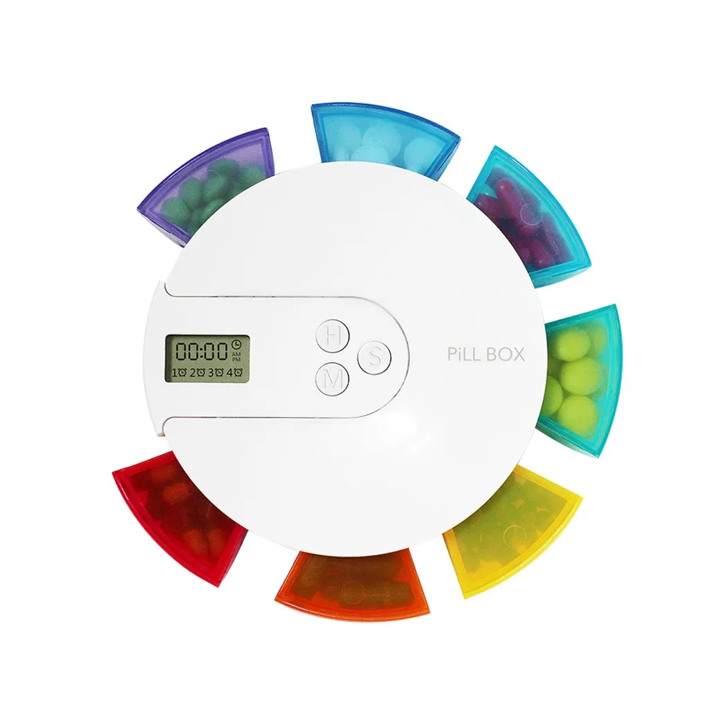 

Intelligent Electronic Kit Portable Pill Box One Week Pill Storage Box Drug Portable Intelligent Compartment Storage Box 2021