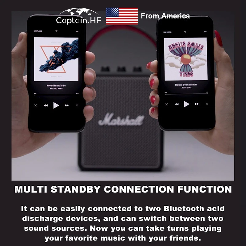 Портативный беспроводной Bluetooth динамик US Captain серия Stockwell II водонепроницаемость