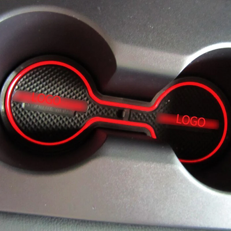 

Gate Slot Mats For Toyota Highlander 2008-2019 XU40 XU50 Kluger Non-slip Interior Door Pad/Cup Non-slip Mats Red White