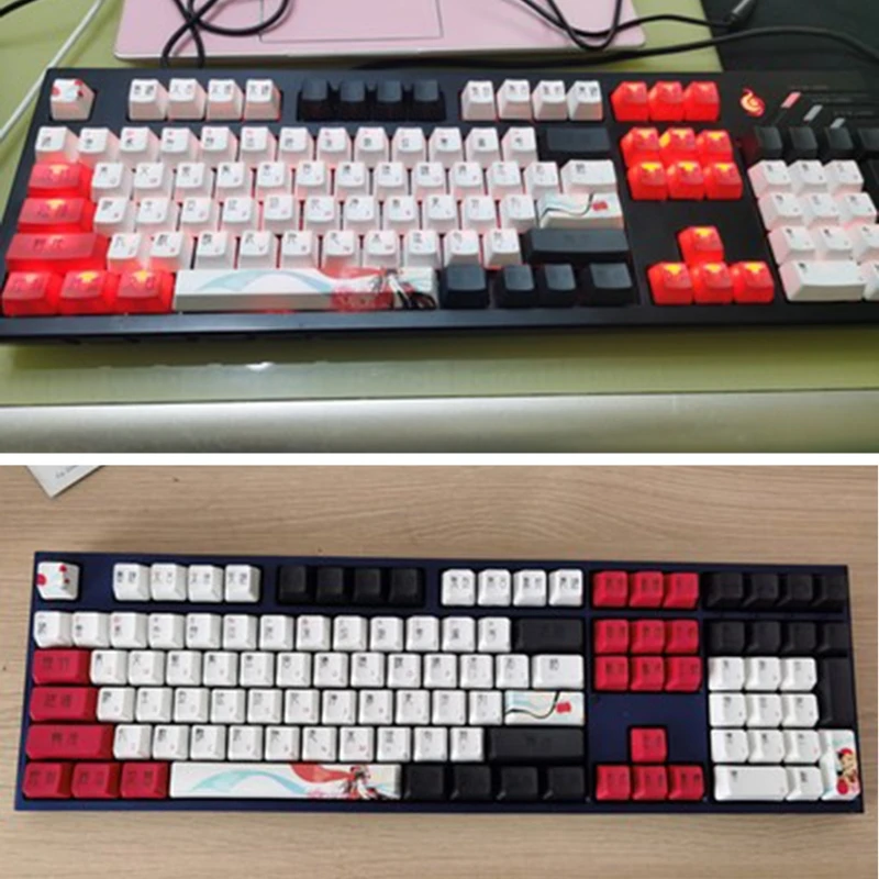

L41E 120Keys/Set OEM Profile Custom Female Role Theme Original Keycaps PBT Dye Sublimation Keycaps for MX Cherry