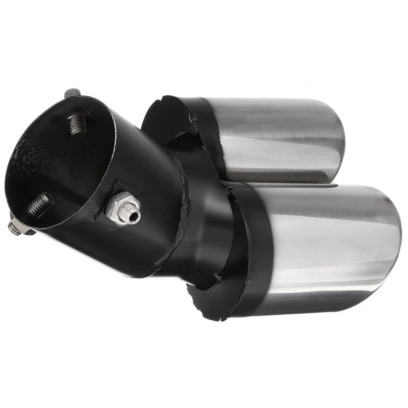 2 шт. универсальное украшение автомобиля хромированная выхлопная труба из