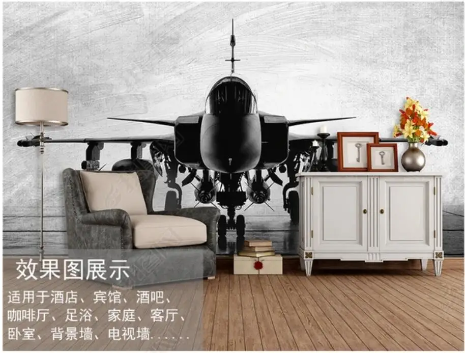 

3d обои с изображением современного истребителя самолета, Настенные обои для гостиной, домашний декор, фотообои на заказ
