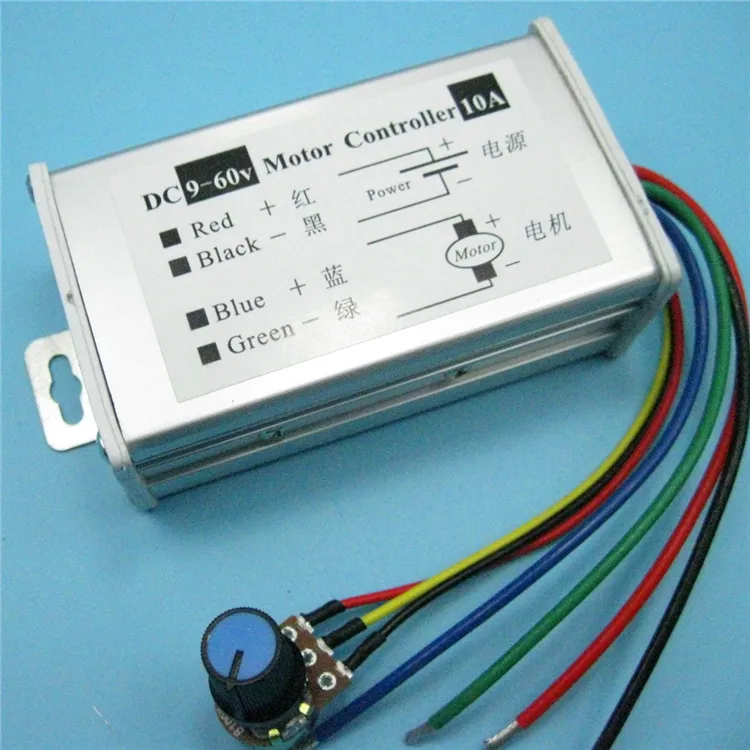 

PWM DC motor stepless speed controller 9V 12V 24V 36V 48V 60V 20A Pulse Width Modulator Speed regulating switch
