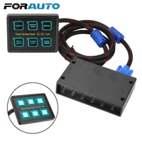 12v24v 6 gang led switch panel slim touch circuit control panel box touch screen switches panel for car marine caravan