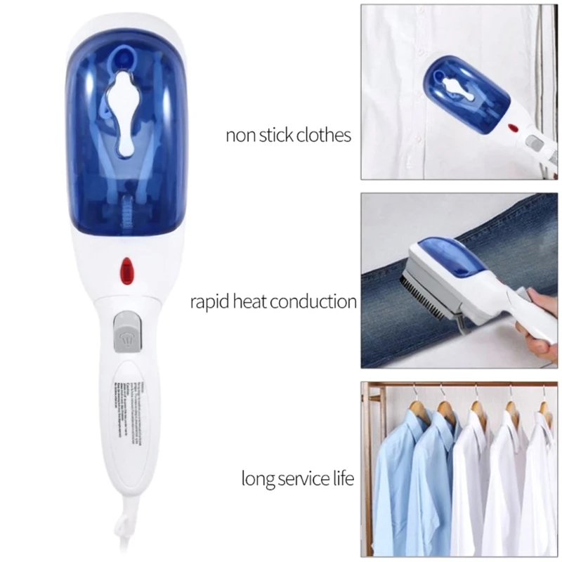 

CPDD US/EU Plug 800W Portable Handheld Electric Steam Iron Mini Garment Steamer Home Travel Steam Brush for Ironing Clothes