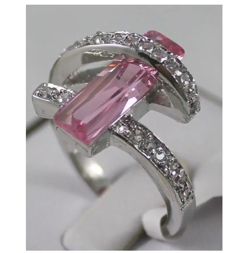 Горячая ''белого золота изысканное ювелирное изделие с розовое кольцо