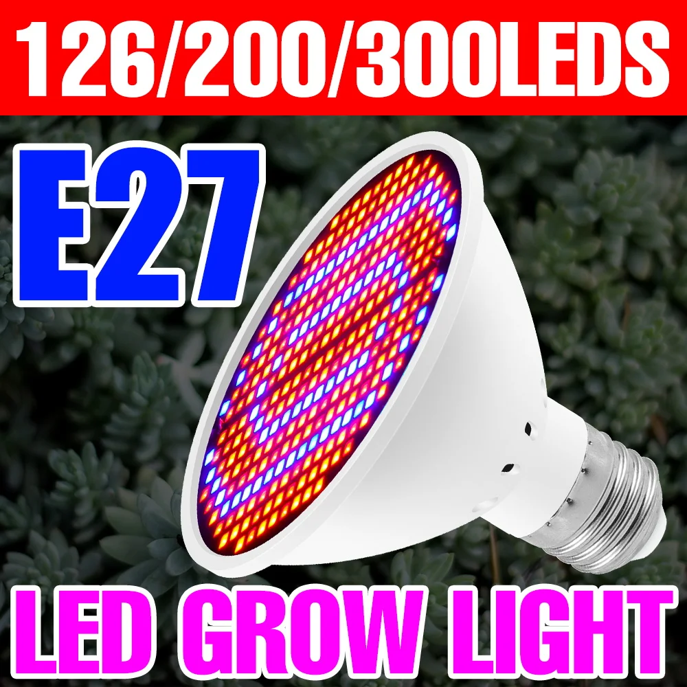 Full Spectrum LED Grow light Bulbs AC85-265V Seedling Phyto Lamp 60 126 200leds Plant Growth 220V UV IR Indoor SMD2835 110V | Освещение