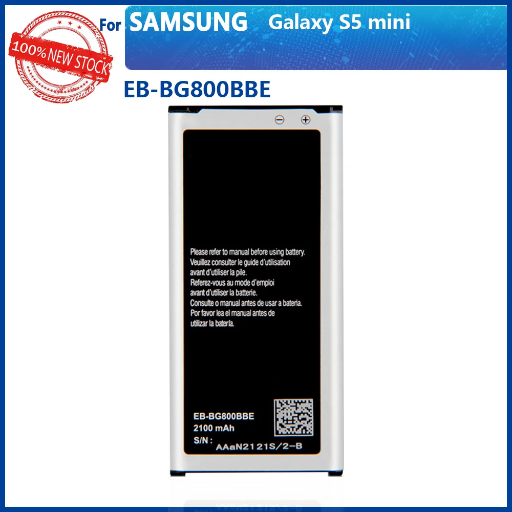 

100% Original 2100mAh EB-BG800BBE EB-BG800CBE Battery For Samsung GALAXY S5 mini S5MINI G870A G870W SM-G800F Phone Battery