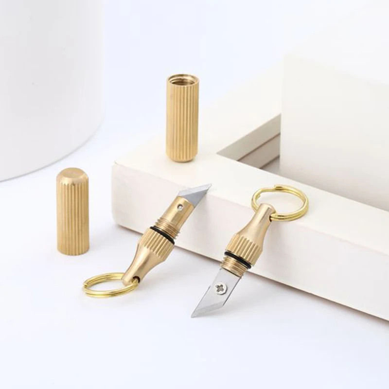 1 шт. мини нож латунная капсула многофункциональные инструменты для